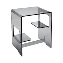 Mesa auxiliar de salón y dormitorio en plexiglás transparente Enan Catálogo