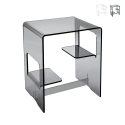 Mesa auxiliar de salón y dormitorio en plexiglás transparente Enan Promoción