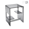 Mesa auxiliar de salón y dormitorio en plexiglás transparente Enan Promoción