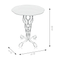 Mesa alta redonda 50cm para salón en plexiglás transparente Arabesco Medium Precio