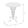 Mesa alta redonda 50cm para salón en plexiglás transparente Arabesco Medium Precio