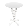 Mesa alta redonda 50cm para salón en plexiglás transparente Arabesco Medium Catálogo