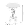 Mesa alta redonda de 36cm para sala de estar en plexiglás transparente Arabesco Small Modelo