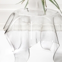 Mesa de centro redonda de diseño, 60 cm en plexiglás transparente Drappeggi Rebajas