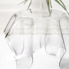 Mesa de centro redonda de diseño, 60 cm en plexiglás transparente Drappeggi Rebajas