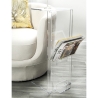 Mesa auxiliar con revistero de plexiglás transparente Ambrogio Oferta
