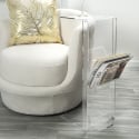 Mesa auxiliar con revistero de plexiglás transparente Ambrogio Venta