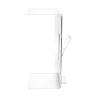 Mesa auxiliar con revistero de plexiglás transparente Ambrogio Descueto