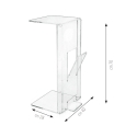 Mesa auxiliar con revistero de plexiglás transparente Ambrogio Catálogo