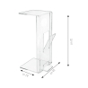 Mesa auxiliar con revistero de plexiglás transparente Ambrogio Catálogo