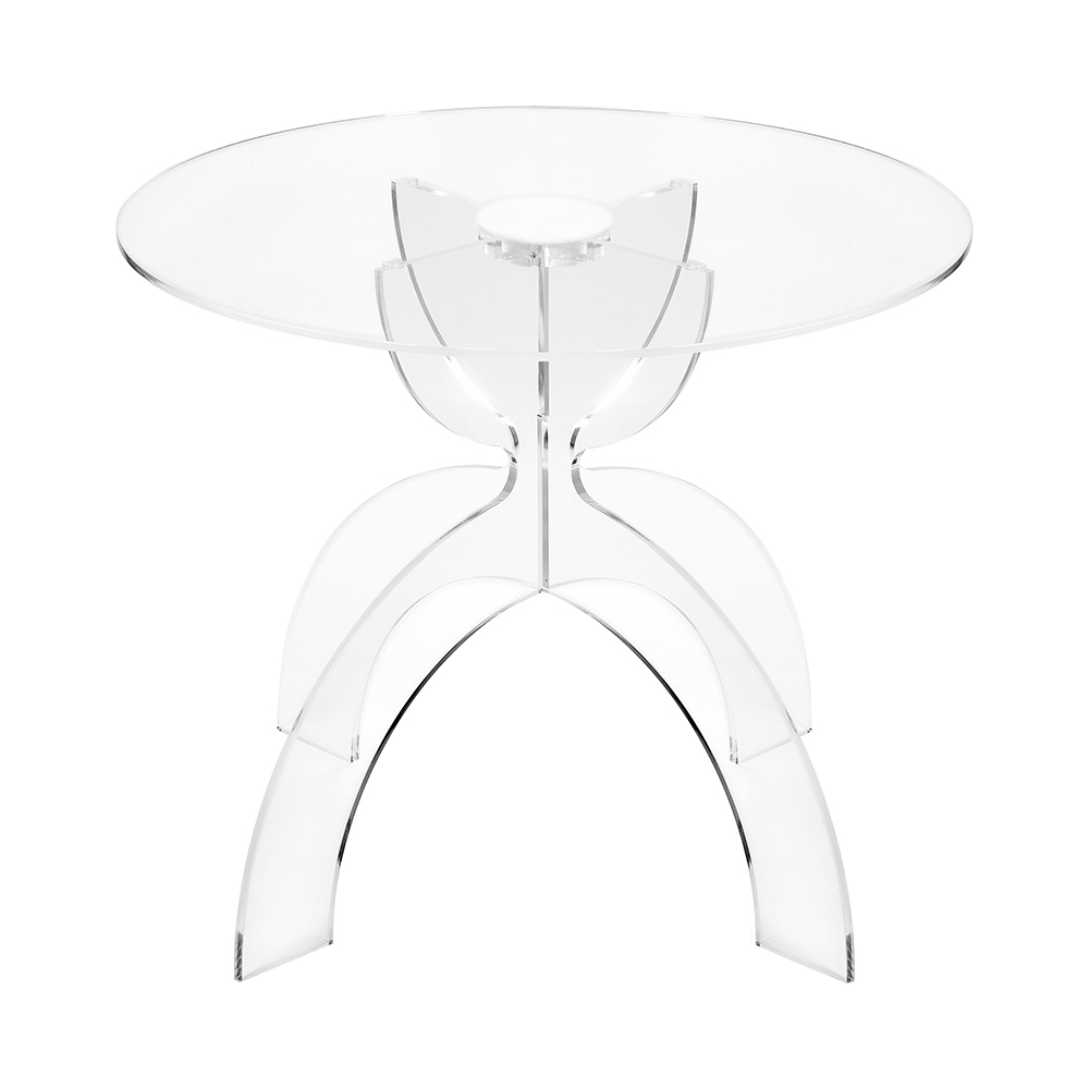 Mesa de centro redonda 50cm en plexiglás transparente Tessara Promoción Mesa de centro redonda 50cm en plexiglás transparente Tessara Promoción