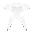 Mesa de centro redonda 50cm en plexiglás transparente Tessara Promoción
