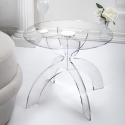 Mesa de centro redonda 50cm en plexiglás transparente Tessara Venta