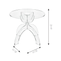 Mesa de centro redonda 50cm en plexiglás transparente Tessara Oferta