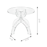 Mesa de centro redonda 50cm en plexiglás transparente Tessara Oferta