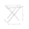 Mesa plegable transparente con bandeja para servir Grand Plié Stock