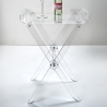 Mesa auxiliar plegable transparente con bandeja portavivieres Plié Venta
