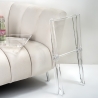 Mesa auxiliar plegable transparente con bandeja portavivieres Plié Oferta