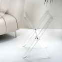 Mesa auxiliar plegable transparente con bandeja portavivieres Plié Rebajas