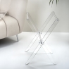Mesa auxiliar plegable transparente con bandeja portavivieres Plié Rebajas