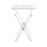 Mesa auxiliar plegable transparente con bandeja portavivieres Plié Descueto
