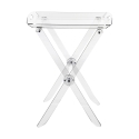 Mesa auxiliar plegable transparente con bandeja portavivieres Plié Catálogo