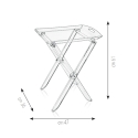 Mesa auxiliar plegable transparente con bandeja portavivieres Plié Stock