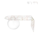 Mesa de centro de puente para sala de estar en plexiglás transparente Boolla Promoción