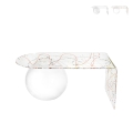 Mesa de centro de puente para sala de estar en plexiglás transparente Boolla Promoción