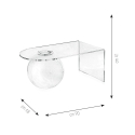 Mesa de centro de puente para sala de estar en plexiglás transparente Boolla Coste