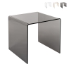 Mesa de centro moderna de plexiglás transparente 50x40x50cm 80'S Big Promoción