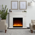 Chimenea eléctrica de diseño de bajo consumo 1500W con marco blanco Ludvika Venta