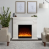 Chimenea eléctrica de diseño de bajo consumo 1500W con marco blanco Ludvika Venta