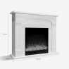 Chimenea eléctrica de diseño de bajo consumo 1500W con marco blanco Ludvika Rebajas