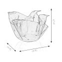 Maceta para plantas de interior en plexiglás transparente porta-hielo Drappeggi 
