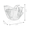 Maceta para plantas de interior en plexiglás transparente porta-hielo Drappeggi 