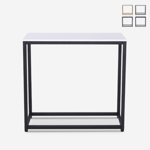 Consola moderna de metal para recibidor 80x30x75cm Nigel Promoción