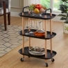 Carrito de cocina camarera de diseño con ruedas y 3 estantes Wala Plus Venta