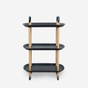 Carrito de cocina camarera de diseño con ruedas y 3 estantes Wala Plus Oferta