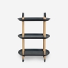 Carrito de cocina camarera de diseño con ruedas y 3 estantes Wala Plus Oferta