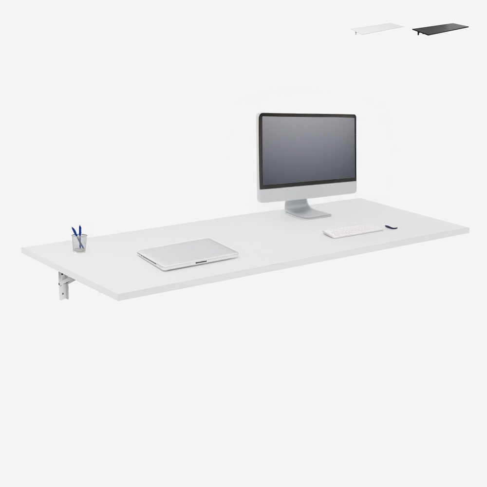 Mesa abatible escritorio de pared plegable 140x80 cm Jeremy XL
