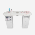 Mesa de manicura para reconstrucción de uñas con aspirador y superficie de mármol Antir Stock