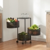 Carrito verdulero de cocina moderno con ruedas 3 cestas giratorias Rodin M Venta