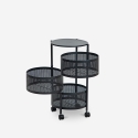 Carrito verdulero de cocina moderno con ruedas 3 cestas giratorias Rodin M Rebajas