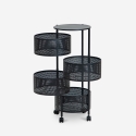 Carrito de cocina verdulero con 4 cestas giratorias moderno Rodin L Rebajas