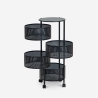 Carrito de cocina verdulero con 4 cestas giratorias moderno Rodin L Rebajas