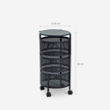 Carrito verdulero de cocina moderno con ruedas 3 cestas giratorias Rodin M Elección