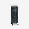 Carrito de cocina verdulero con 4 cestas giratorias moderno Rodin L Modelo