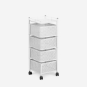 Carrito verdulero con ruedas moderno para la cocina con 4 cestas giratorias Avet Catálogo