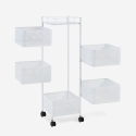 Carrito verdulero con ruedas para cocina con 5 cestas giratorias Avet Plus Stock